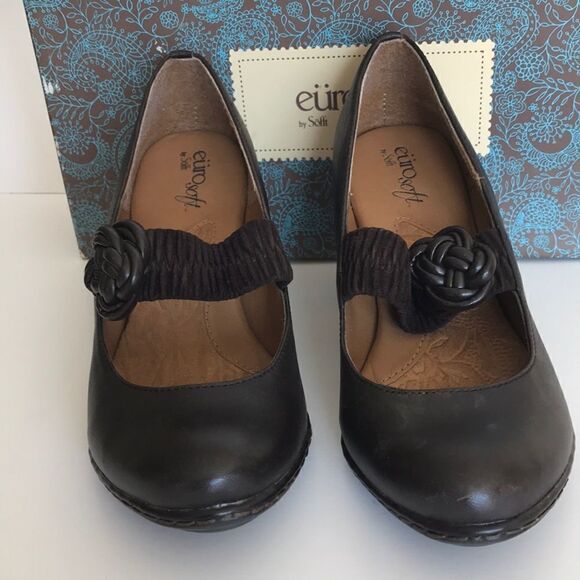 Euro Soft Brown Leather Shoes - Picture 1 of 8